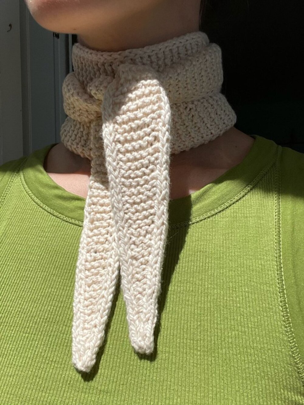Cotton Silk Sophie Scarf in Oatmilk